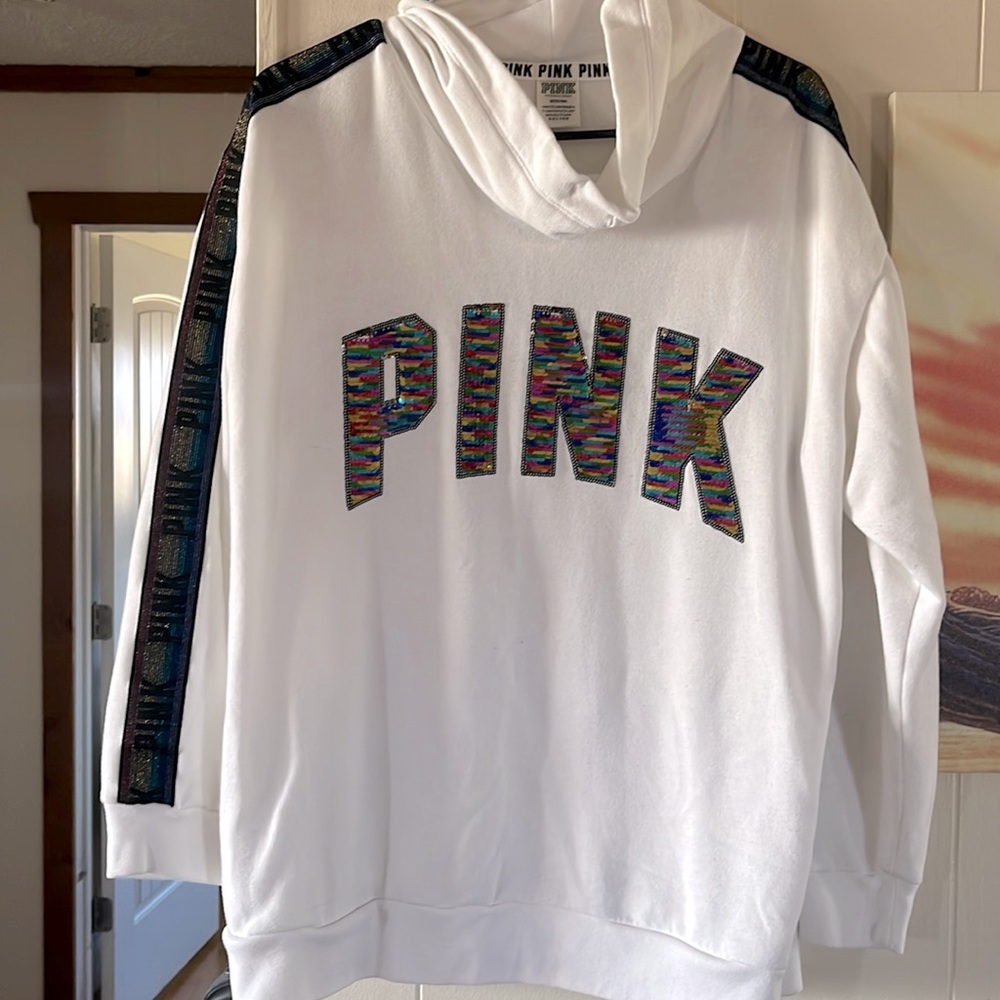Pink cowl neck